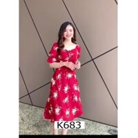 ĐẦM HOA CAO CẤP K683 - Fleur Boutique (Hàng may thiết kế ,ảnh thật shop tự chụp)