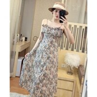 Đầm Hoa Nhí 2 Dây Chun Ngực Sexy Lady