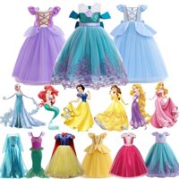 Đầm Hóa Trang Công Chúa Bạch Tuyết / Nàng Tiên Cá rapunzel cinderella anna elsa Cho Bé Gái