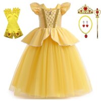 Đầm Hóa Trang Công Chúa Belle Trong Phim Người Đẹp Và Quái Vật Dành Cho Bé Gái