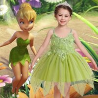 Đầm Hóa Trang Công Chúa Có Cánh Bướm Và Váy Phồng Hai Dây Hóa Trang Halloween Cho Bé Gái