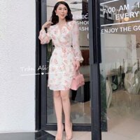 Đầm hoa vải voan