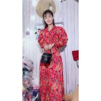 🌸ĐẦM HOA VINTAGE TAY PHỒNG DÁNG DÀI CAO CẤP🍂