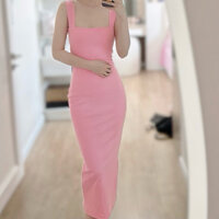 đầm hồng dáng body dài nữ thanh lý pass đồ nữ váy dáng dài