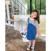 Đầm Jam&Jenny bé gái thun cotton phối Jean giấy siêu cute