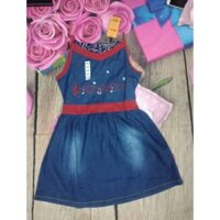 Đầm jean cao cấp 2 dây cho bé gái. Size 24-34kg.
