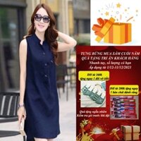 ĐẦM JEAN SÁT NÁCH PHỐI DÂY KÉO NGỰC – MS: D583