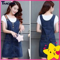 Đầm Jean Yếm Dây Da Phối Túi Sành Điệu - TP1239