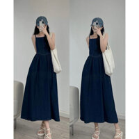 Đầm Jeans Maxi 2 Dây Dáng Xòe Hàng Quảng Châu M3017