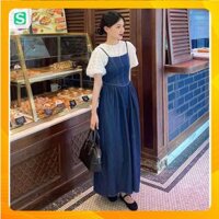 Đầm Jeans Maxi 2 Dây Dáng Xòe Hàng Quảng Châu M3017 - TT Korean