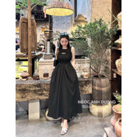 đầm khoét ngực pha thân