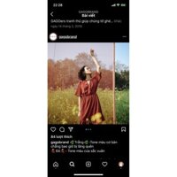 Đầm kiểu chữ V Gago màu kem size M