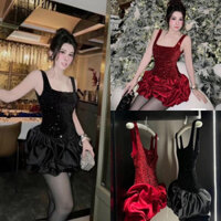 ĐẦM KIM SA HAI DÂY PHỐI TÙNG BÍ BLING BLING ĐI TIỆC SANG CHẢNH