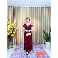 Đầm Kim sa trung niên kiểu trễ vai đi tiệc sang trọng, hiện đại VA.299
