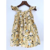 Đầm lanh 2 dây mát mẻ cho bé gái