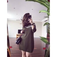 ĐẦM LEN MONGTOGHI,  VÁY SUÔNG BẦU CÔNG SỞ TRẺ TRUNG