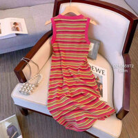 Đầm len sọc dáng dài sát nách hàng loại đẹp QC TOMBI SHOP