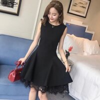 Đầm liền thân xoè phối ren M1