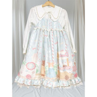 đầm lolita baby doll blue dễ thương áo sơmi nữ
