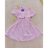 Đầm Love kid hồng chấm bi