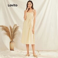 Đầm Lovito Maxi Trơn Không Tay Sang Trọng L31AD017 (Trắng Nhạt)