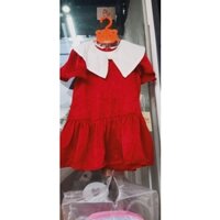 Đầm lụa cổ sen nhẹ nhàng dáng suông cho bé gái ảnh thật