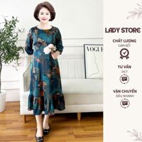 Đầm lụa đuôi cá thanh lịch sang trọng dành cho phụ nữ tuổi trung niên/ Đầm đuôi cá tặng mẹ