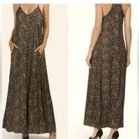 Đầm lụa maxi Nicole miller xuất dư