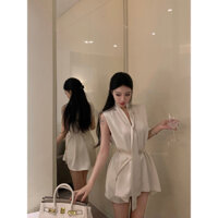 Đầm lụa satin không tay QCCC