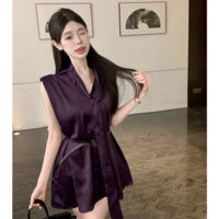 Đầm lụa satin