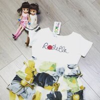 Đầm lụa tầng bé gái