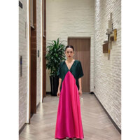 ĐẦM LỤA TÔ CHÂU PHỐI MÀU SANG CHẢNH QUÁ TRỜI XINH (Đuoi 70 kg Mac vừa )