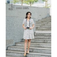 Đầm lụa trắng nhẹ nhàng, đơn giản. Emma white Dress.