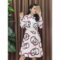 Đầm lụa xòe nơ cổ siêu xinh ❤️FREESHIP 70K ❤️ ẢNH THẬT