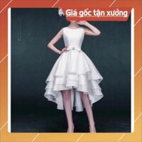 Đầm mặc cưới xếp tầng nơ eo nhẹ nhàng sang trọng ivy fashion - size M/L - MS185Y đi biển dự tiệc dạo phố bigsize gợi cảm