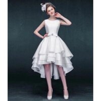 Đầm mặc cưới xếp tầng nơ eo nhẹ nhàng sang trọng ivy fashion - size M/L - MS185Y đi biển dự tiệc dạo phố bigsize gợi cảm