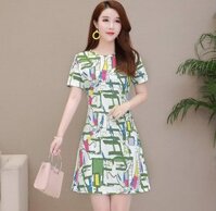 Đầm mặc nhà dạo phố đi chơi chất thun mềm thời trang nữ dáng suông phối màu kiểu Haint Boutique HB67 - L