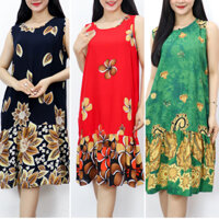 Đầm mặc nhà trung niên bigsize vải tole lanh AMYRA cho mẹ,cho bà dáng suông đuôi cá rộng mát mẻ, thoải mái VA052