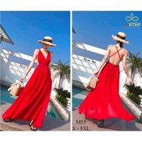 Đầm Maxi 2 Dây Hở Lưng Đẹp