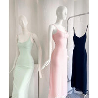 Đầm maxi 2 dây nhún ngực