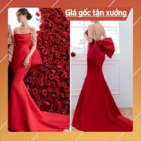 Đầm maxi body ivy fashion mặc cưới đi bàn đuôi cá hở nơ lưng - size S/M/L -MS238Y đi biển dự tiệc dạo phố bigsize gợi cả