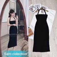 Đầm maxi cổ yếm Sammivnxk💋 Váy maxi cổ yếm dáng dài💋freeship