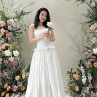 Đầm Maxi Cúp Ngực Thun Nhún, Đầm Cúp Ngực Dáng Xoè Đi Biển FreeSize