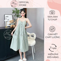 Đầm maxi dây caro đi biển/dạo phố/mặc nhà 241