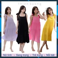 Đầm maxi đi biển cách điệu 🌟SANG TRỌNG 🌟 FREESHIP 🌟 6 màu sắc nhiều cá tính cho nàng lựa chọn - TSN057