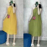 Đầm Maxi đi biển cổ yếm hở vai thả dáng siêu xinh aloha