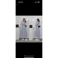 Đầm maxi đi biển dáng dài thanh lý