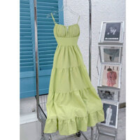 Đầm Maxi Đi Biển Dự Tiệc,đầm Váy Maxi Dáng Dài Xòe Hở Lưng Hai Dây Sang Chảnh Thời Trang