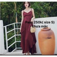 Đầm maxi đi biển hai dây