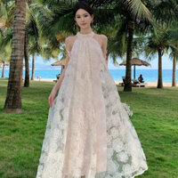 Đầm Maxi Đi Biển Họa Tiết Đẹp Lưng Hở Gợi Cảm Kiểu Hàn Quốc Coolline